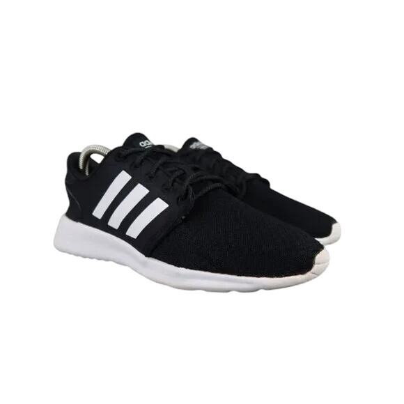 Adidas Shoes Womens 7.5 Athletic Trainer Cloudfoam QT Racer Running Active Black - Picture 1 of 14